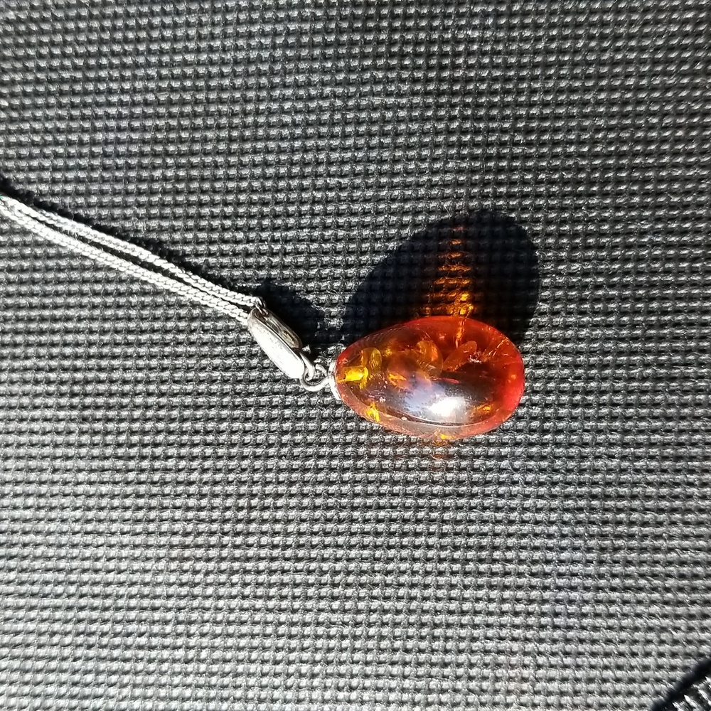 Authentic Amber Drop Necklace - image 5